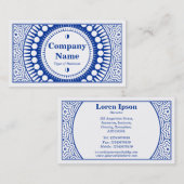 装飾品01 – ネイビーブルオン白 名刺 (正面/裏面)