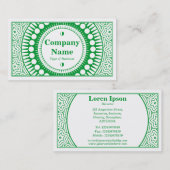 装飾品01 – 草の緑（白） 名刺 (正面/裏面)