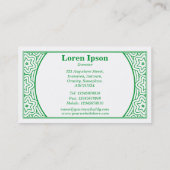 装飾品01 – 草の緑（白） 名刺 (裏面)