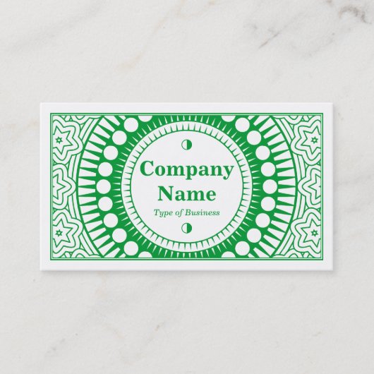 装飾品01 – 草の緑（白） 名刺 (正面)