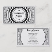 装飾品01 – 黒オンホワイト(金ゴールド) 名刺 (正面/裏面)