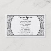 装飾品01 – 黒オンホワイト(金ゴールド) 名刺 (裏面)