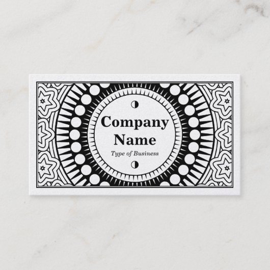 装飾品01 – 黒オンホワイト(金ゴールド) 名刺 (正面)