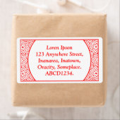 装飾品02 – 赤（白） ラベル (インサイチュ)