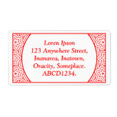 装飾品02 – 赤（白） ラベル (正面)