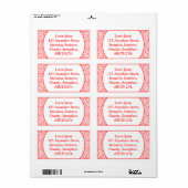 装飾品02 – 赤（白） ラベル (フルシート)