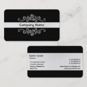 装飾品 – シルバーとブラック 名刺 (正面/裏面)