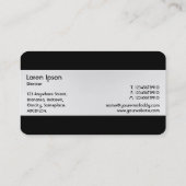 装飾品 – シルバーとブラック 名刺 (裏面)