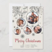 装飾品 |フォトコラージュのホリデーカード シーズンカード (正面)