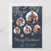 装飾品 |フォトコラージュのホリデーカード シーズンカード (正面)