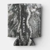 装飾地質学ロックテクスチャ（名前あり） 缶クーラー (正面)