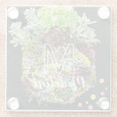 装飾多肉類 ガラスコースター (裏面)