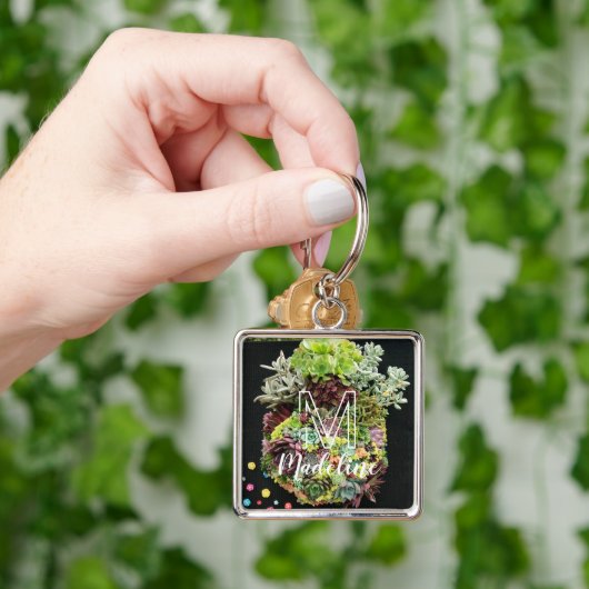 装飾多肉類 キーホルダー (手)