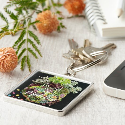 装飾多肉類 キーホルダー (側面)