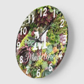 装飾多肉類 ラージ壁時計 (傾斜)