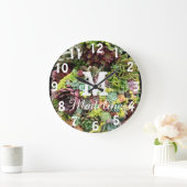 装飾多肉類 ラージ壁時計 (ホーム)