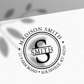 装飾家名円モノグラム住所 セルフインキングスタンプ