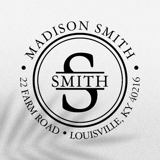 装飾家名円モノグラム住所 セルフインキングスタンプ