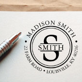 装飾家名円モノグラム住所 セルフインキングスタンプ