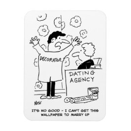 装飾屋、壁紙の柄を合わせられず マグネット