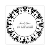 装飾差出人住所ゴム印 ラバースタンプ (インプリント)