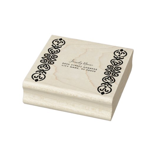 装飾差出人住所ゴム印 ラバースタンプ (スタンプ)