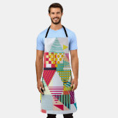 装飾幾何学的、抽象芸術シームレスなパターン。 エプロン (着用した状態)
