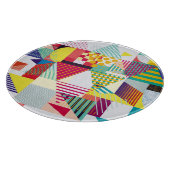 装飾幾何学的、抽象芸術シームレスなパターン。 カッティングボード (角)