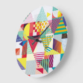 装飾幾何学的、抽象芸術シームレスなパターン。 ラージ壁時計 (傾斜)