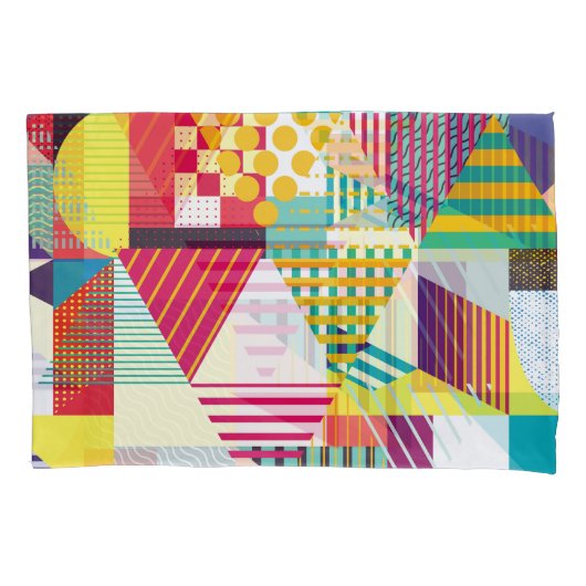 装飾幾何学的、抽象芸術シームレスなパターン。 枕カバー (正面)