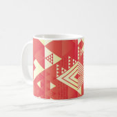 装飾幾何学的、抽象芸術ヴィンテージ要素。 コーヒーマグカップ (正面左)