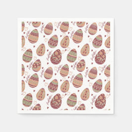 装飾復活祭の卵パターン | 紙ナプキン スタンダードカクテルナプキン