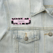 装飾性可愛いピンク色の黒の再利用可能な服 名札 (インサイチュ)