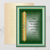 装飾感動的デザインのエレガント引用文 招待状 (正面/裏面)