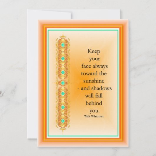 装飾感動的デザインのエレガント引用文 招待状 (正面)