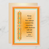 装飾感動的デザインのエレガント引用文 招待状 (正面/裏面)