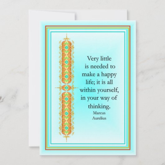 装飾感動的デザインのエレガント引用文 招待状 (正面)