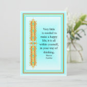 装飾感動的デザインのエレガント引用文 招待状 (スタンド正面)