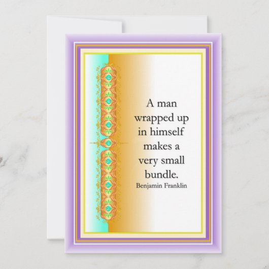 装飾感動的デザインのエレガント引用文 招待状 (正面)