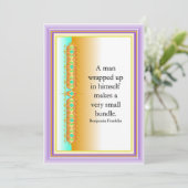 装飾感動的デザインのエレガント引用文 招待状 (スタンド正面)