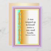 装飾感動的デザインのエレガント引用文 招待状 (正面/裏面)