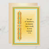 装飾感動的デザインのエレガント引用文 招待状 (正面/裏面)