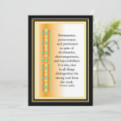 装飾感動的デザインのエレガント引用文 招待状 (スタンド正面)