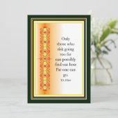 装飾感動的デザインのエレガント引用文 招待状 (スタンド正面)