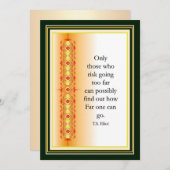 装飾感動的デザインのエレガント引用文 招待状 (正面/裏面)