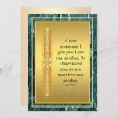 装飾感動的引用文のエレガントデザイン 招待状 (正面/裏面)