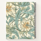 装飾手描かわいらしき素朴フローラアイボリー ノートブック (裏面)