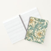 装飾手描かわいらしき素朴フローラアイボリー ノートブック (内部)