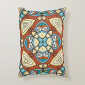 装飾手描きシームレスパターン。カラフルa アクセントクッション (正面(垂直))