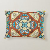 装飾手描きシームレスパターン。カラフルa アクセントクッション (裏面)